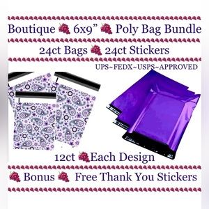 24ct~ 6x9” ~ Poly Mailer Bags 🌿🆕🌿
2~Designs⭐️24ct Free Thank You Stickers